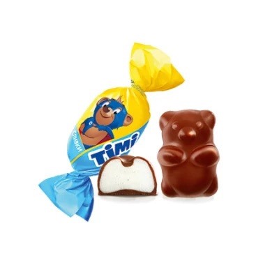 Кондитерские изделия                                        Konti                                        конфеты весовые "Тими" Сливки-Банан (медвежата), (4 кг) фасовка по 1 кг