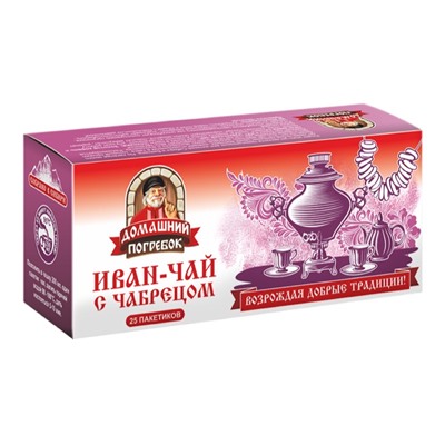 Чай                                        Иван-чай                                        пакетированный с чабрецом 25 пак.*1,8 гр., картон (24) (П-002)