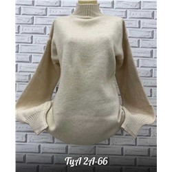 Женский свитер. Ткань 30% cotton, 10% elastane, 60% wool