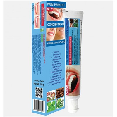 Концентрированная отбеливающая зубная паста Prim Perfect в тюбике 50 гр