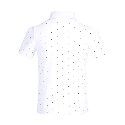 футболка-поло 1ДДПК4118804н; темно-синий горох 2 на белом
