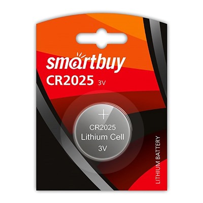 Элемент литиевый Smart Buy CR2025 (1-BL) (12/720)