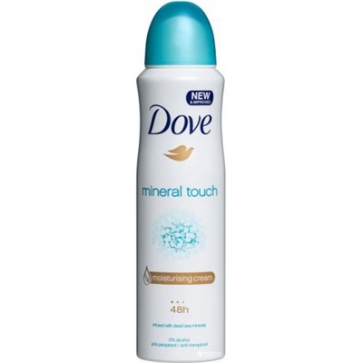 Дезодорант-антиперспирант женский DOVE спрей Mineral touch, 150 мл