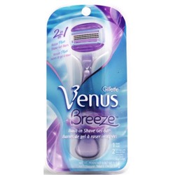 Станок женский для бритья Gillette Venus Breeze, 2 кассеты