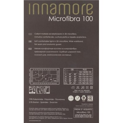 Колготки теплые, Innamore, Microfibra 100  XXL оптом