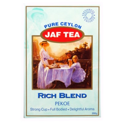 Чай                                        Jaf tea                                        Rich blend Pekoe 250 гр. черный, картон (20) (25)