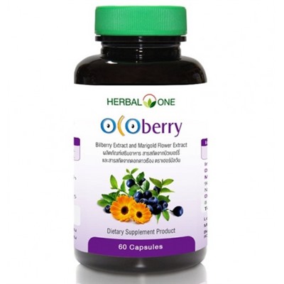 Бад для улучшения зрения с черникой и календулой Herbal One Ocoberry 60 таблеток