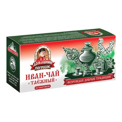Чай                                        Иван-чай                                        пакетированный Таежный 25 пак.*1,8 гр., картон (24) (ПТ-001)
