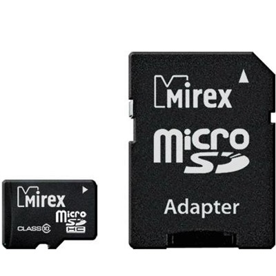 *Пам.MicroSDHC, 8Gb Mirex (Class 10) + переходник SD